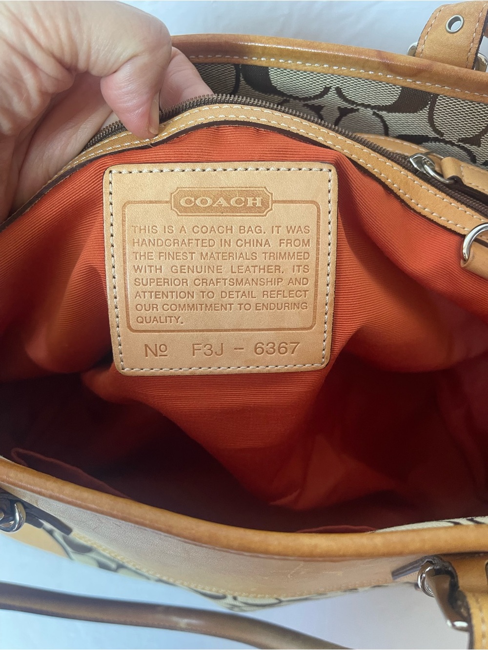 Vintage Coach Hampton Signature Jacquard and Leather tote 6367 - Picture 6 of 12